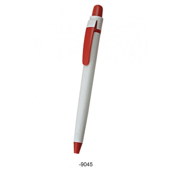 sp plastic pen with colour white red